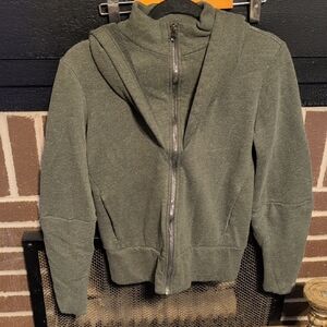 ALO Yoga Olive Green Zipper Hoodie